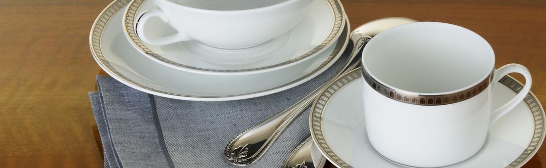 Christofle Malmaison Platine dinnerware