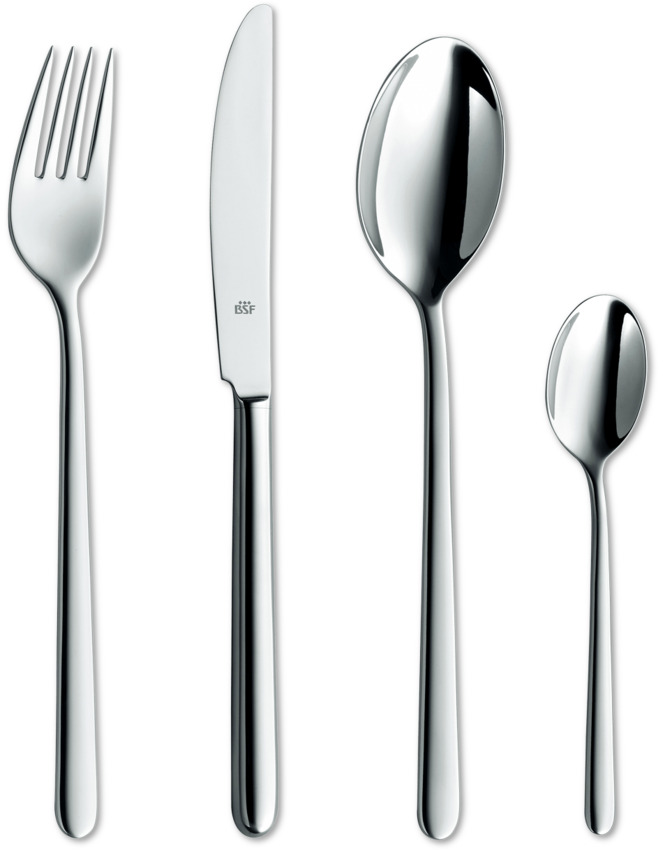 Handvest Nauw binnenvallen BSF Chiaro polished cutlery in stainless at Besteckliste