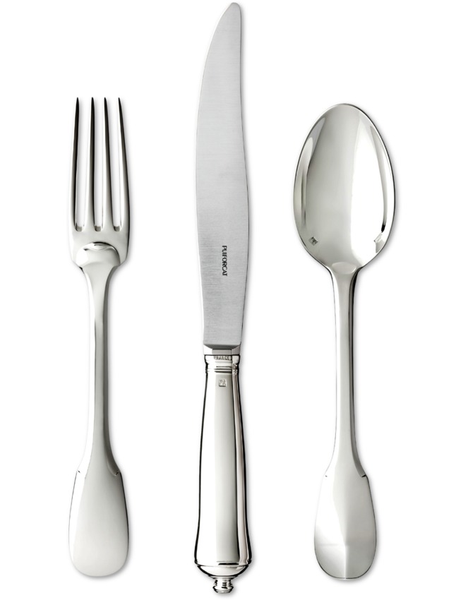 Puiforcat Vieux Paris table knife hollow handle silver plated