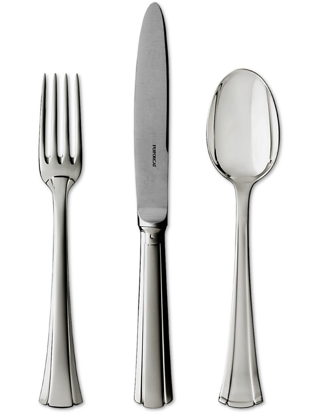 Puiforcat Papyrus  vegetable serving fork    sterling