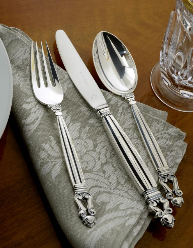 Georg Jensen Acorn  Paar Essstäbchen    Echtsilber