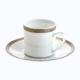 Christofle Malmaison Platine Christofle Malmaison Platine  Kaffeetasse  und Untertasse  Porzellan