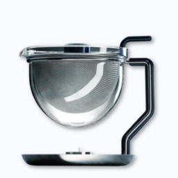 Glass Teapot with Warmer, Set 'Picco