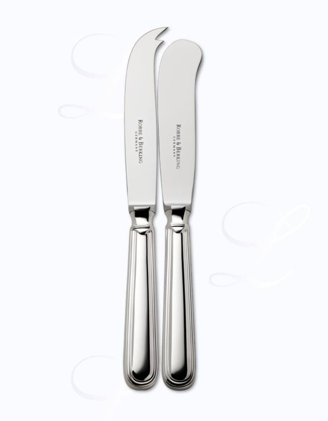 Robbe & Berking Classic Faden butter + cheese knives  hollow handle 