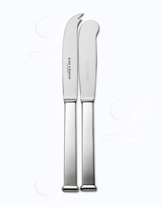 Robbe & Berking Gio butter + cheese knives  hollow handle 