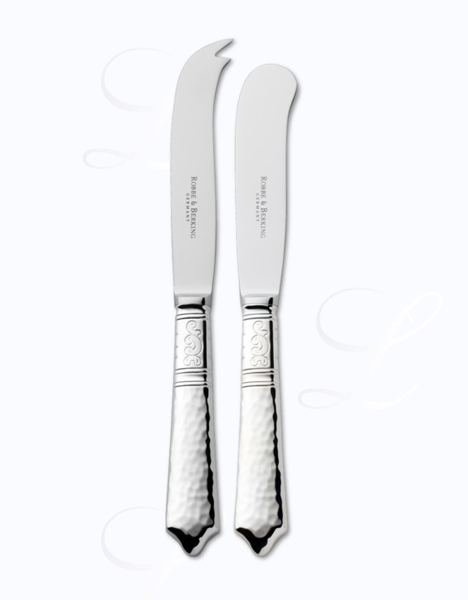 Robbe & Berking Hermitage butter + cheese knives  hollow handle 