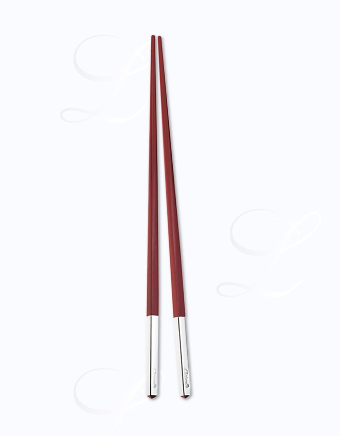 Christofle Uni pair Japanese chopsticks rouge