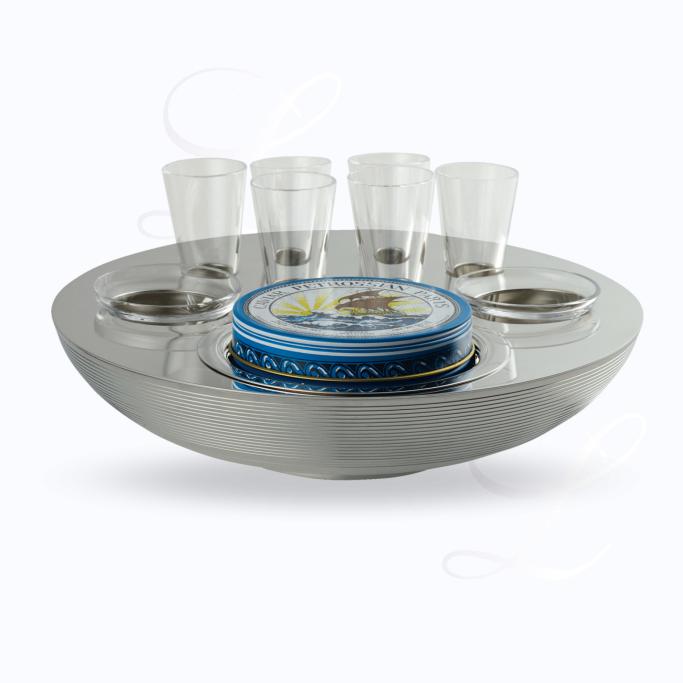 Ercuis Transat  6 person caviar-vodka set and 2 condiments