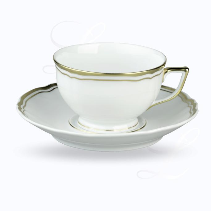 Raynaud Argent Polka Or teacup w/ saucer large 