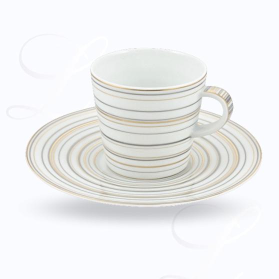 Raynaud Attraction Or Et Platine coffee cup w/ saucer 