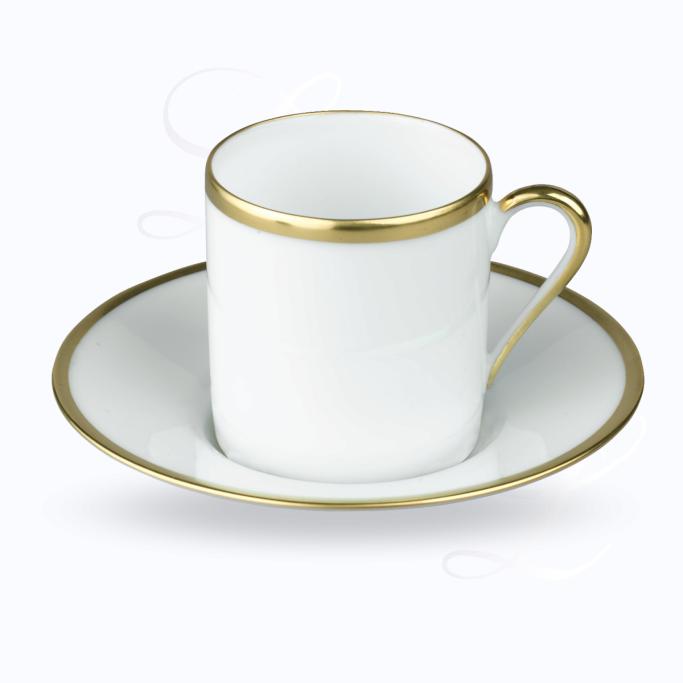 Raynaud Fontainebleau Or coffee cup w/ saucer 