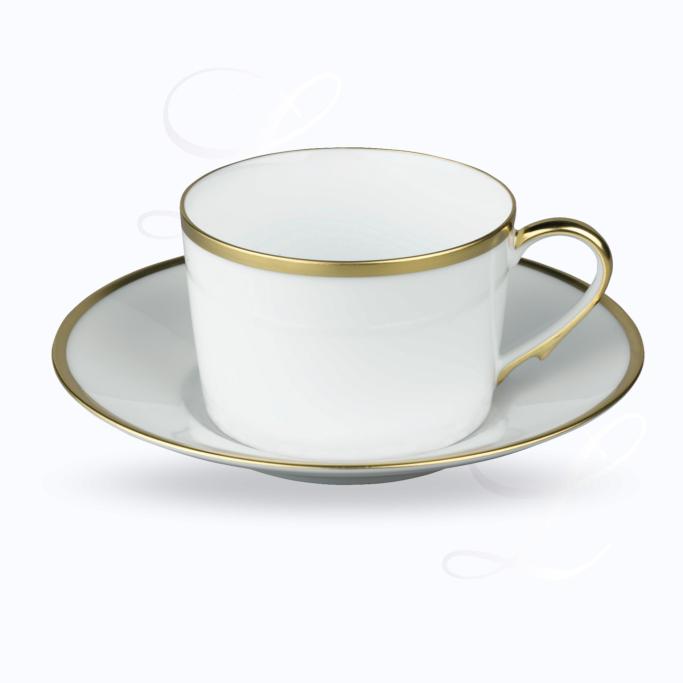 Raynaud Fontainebleau Or teacup w/ saucer large 