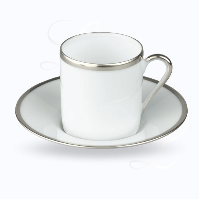 Raynaud Fontainebleau Platine coffee cup w/ saucer 