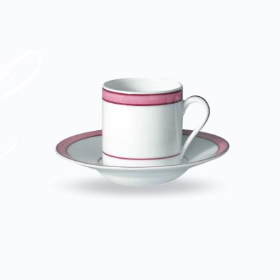 Raynaud Tropic Rose coffee cup w/ saucer 