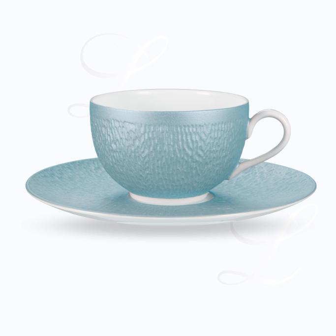 Raynaud Mineral Irise Sky blue teacup w/ saucer large 