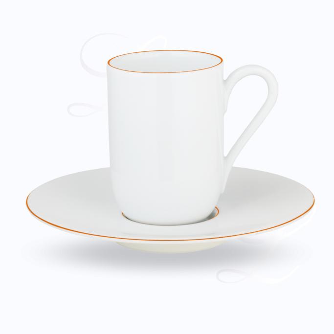 Raynaud Monceau Orange Abricot coffee cup w/ saucer 