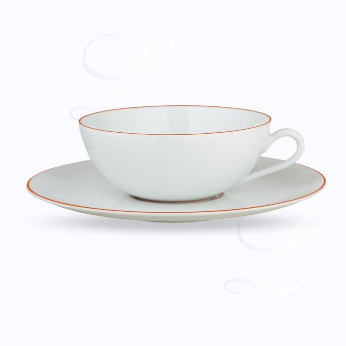 Raynaud Monceau Orange Abricot teacup w/ saucer 