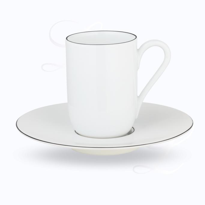 Raynaud Monceau Noir d&#39;encre coffee cup w/ saucer 