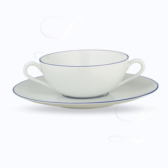 Raynaud Monceau Bleu Outremer soup bowl   w/ saucer 