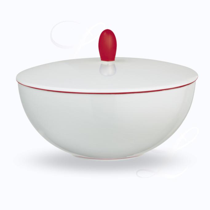 Raynaud Monceau Rouge Vermillon sugar bowl 