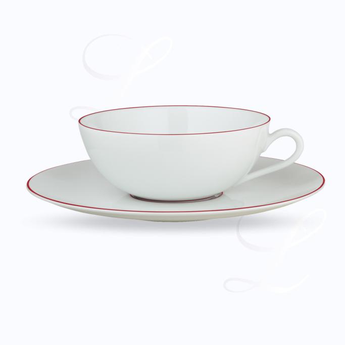 Raynaud Monceau Rouge Vermillon teacup w/ saucer 