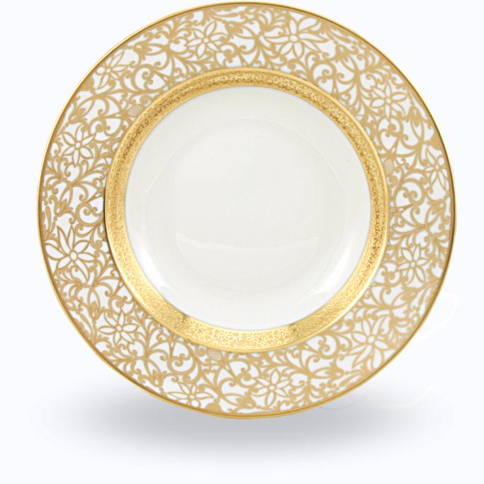 Raynaud Tolede Or Blanc soup plate w/ rim 23 cm 