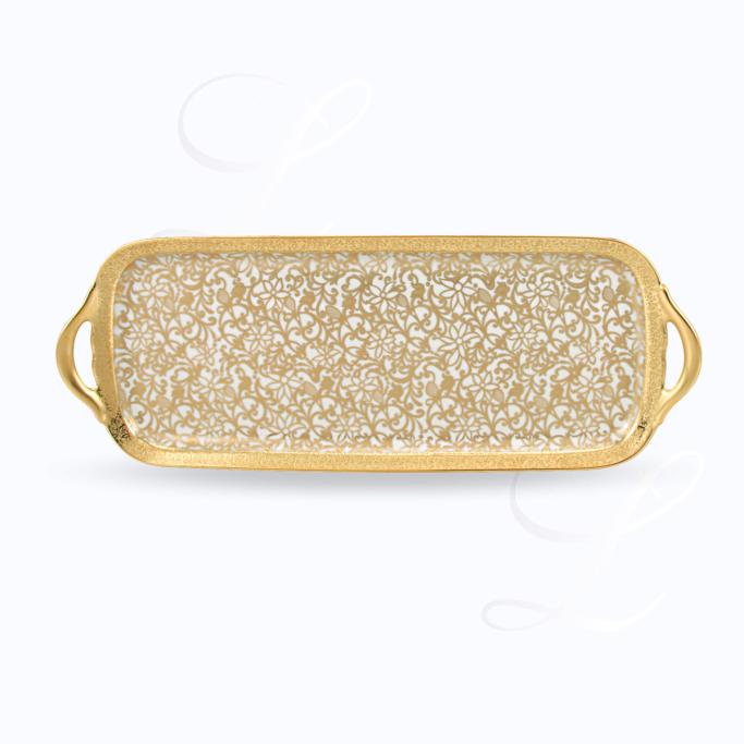 Raynaud Tolede Or Blanc cake plate oblong 