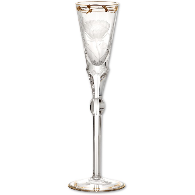 Bohemian crystal champagne flute glass (180 ml) by Moser