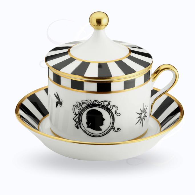 Richard Ginori Cirque des Merveilles Blanc teacup w/ saucer w/ cover N°2
