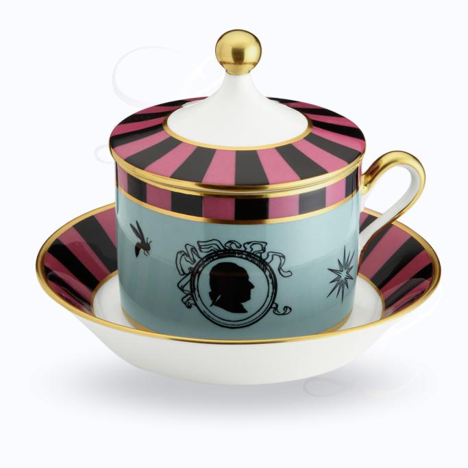 Richard Ginori Cirque des Merveilles Rose teacup w/ saucer w/ cover N°2