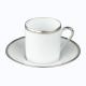 Raynaud Fontainebleau Platine coffee cup w/ saucer 