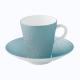 Raynaud Minéral Irisé Sky blue coffee cup w/ saucer 
