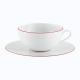 Raynaud Monceau Rouge Vermillon breakfast cup w/ saucer 