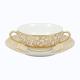 Raynaud Tolede Or Blanc soup bowl   w/ saucer 