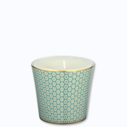 Turquoise Candle Pot, 3 2/7 inch, Tresor