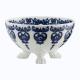 Richard Ginori Babele Blue bowl large w/ stand 