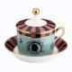 Richard Ginori Cirque des Merveilles Rose teacup w/ saucer w/ cover N°2