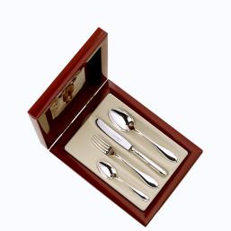 Robbe & Berking Navette  Kinderbesteck 04 tlg   Silberauflage