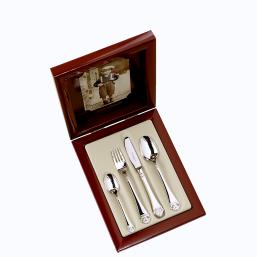 Robbe & Berking Rosenmuster  Kinderbesteck 04 tlg   Silberauflage