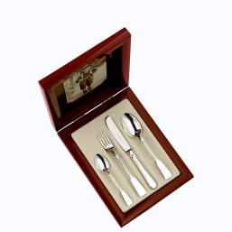 Robbe & Berking Spaten  Kinderbesteck 04 tlg   Silberauflage