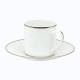 Christofle Albi Platine Christofle Albi Platine  Kaffeetasse  und Untertasse  Porzellan