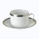 Christofle Malmaison Platine Christofle Malmaison Platine  Teetasse  und Untertasse  Porzellan