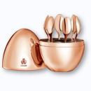  Mood Precious rosegold Garnitur Mokkalöffel 6 tlg  im Design-Ei