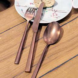 Sambonet cutlery Linea Q Copper vintage Sambonet cutlery Linea Q Copper vintage