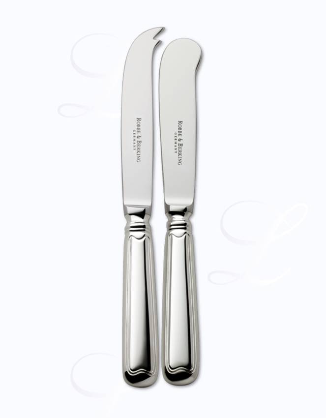 Robbe & Berking Alt Faden butter + cheese knives  hollow handle 