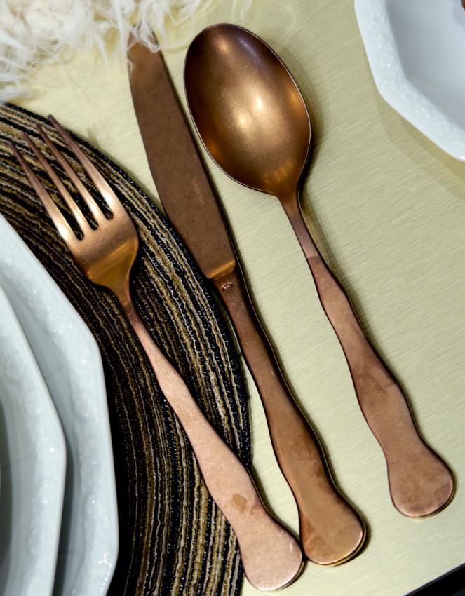 Sambonet 1965 Copper vintage cutlery in stainless