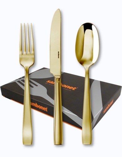 Sambonet Flat GOLD table set 30 pcs 