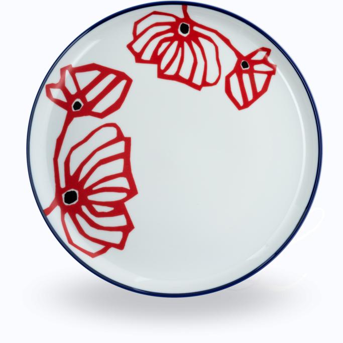 Reichenbach Fish &amp; Flower plate flat 26 cm Red Flower