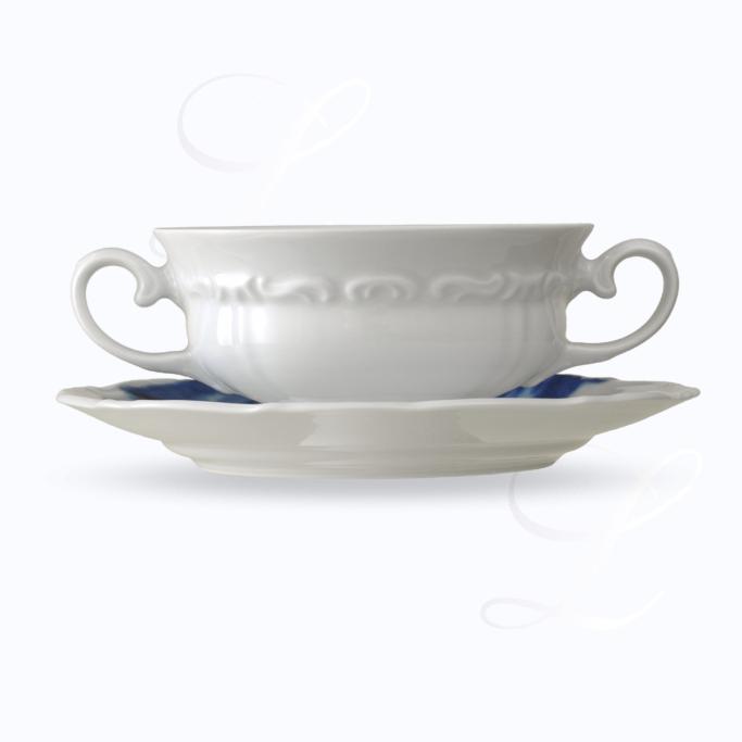 Reichenbach Blue Flou soup bowl   w/ saucer 