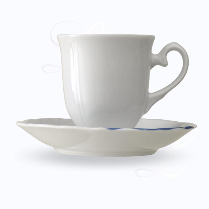 Reichenbach Blue Flou mocha cup w/ saucer 